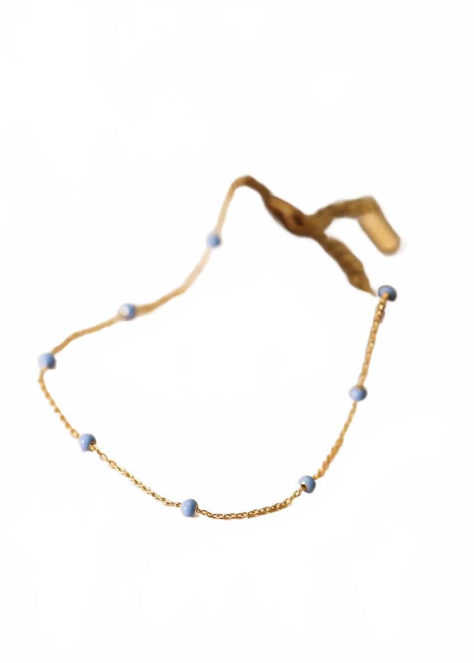 NEW JAXKELLY women's enamel anklet in bermuda blue